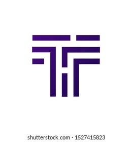 Letter T modern logo for technology