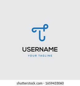 letter t modern logo template design