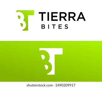 Letter T monogram bite icon restaurant house logo design.