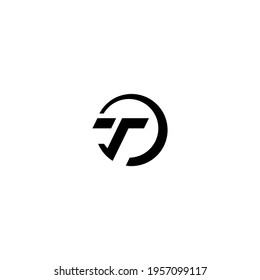 Letter T monogram logo design vector