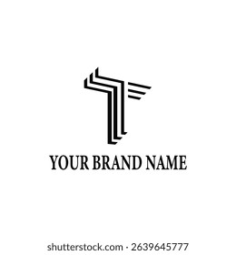 Letter T monogram logo vector icon illustration