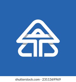 Letter T With Mountain Line Logo Design, Shape Logo Design Element, Graphic Element Illustration Template Design.