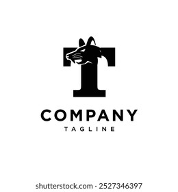 Letra T Vector del icono del logotipo del ratón
