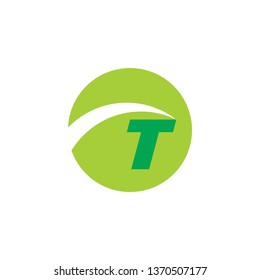 letter t movement fast design circle geometric logo vector