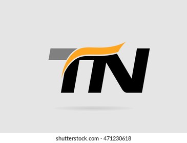 Letter T and N logo template
