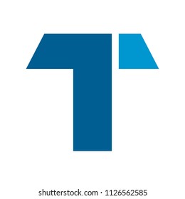 letter T and number 1 (one) vector logo.