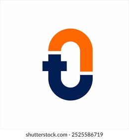 Letter T O logo design with the concept of the number zero.