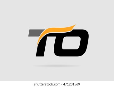 Letter T and O logo template
