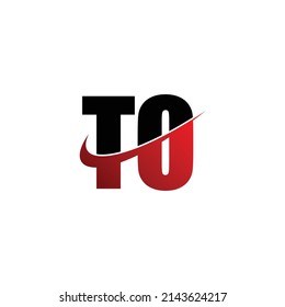 Letter T O simple logo design vector