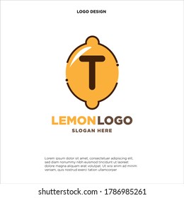 Letter T Orange Juice Logo Template Design Vector Illustration on White Background - Fresh Drink and Beverage Logo for Company - Cafe and Restaurant