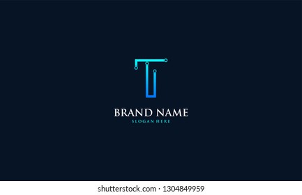 Letter T Outline Networking Abstract Modern Creative Business Technology Logo