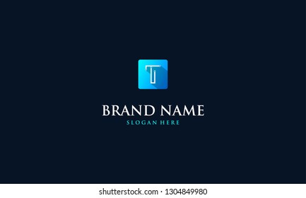 Letter T Outline Networking Abstract Modern Creative Business Technology Logo