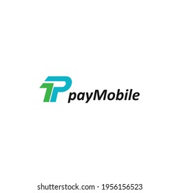 letter T P logo. pay app icon vector. concept of credit card, crypto wallet, fast online payment.