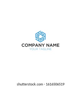 letter t pentagon monogram logo