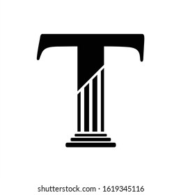 Letter T Pillar Law Logo