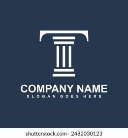 Letter T Pillar Law Logo
