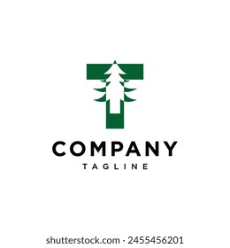 
Letra T Pine Logo icon Vector Plantilla.eps