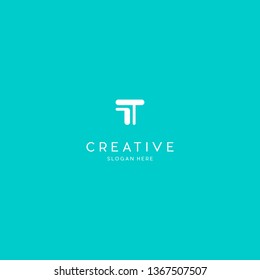 Letter T Pixel Media Tech Creative Business Logo