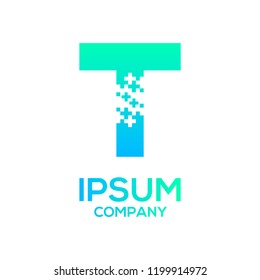 Letter T Pixel and Plus sign, Technology and digital, Medical healthcare hospital Logotype for your Corporate identity