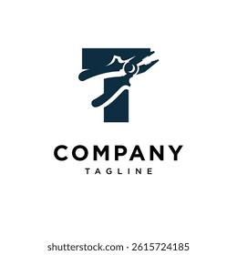 Letter T Pliers Logo Icon Vector