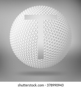 The letter T. Polygonal letter. Abstract Creative concept vector background. Vector Illustration eps 10 for your design