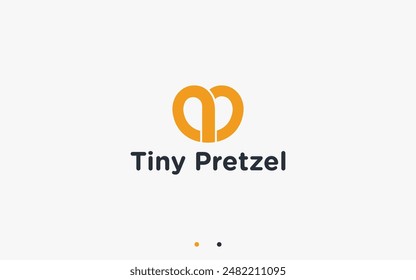 letter t with pretzel logo design vector silhouette illustration