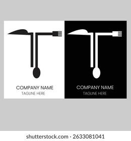 Letter T Professional logo for all kinds of business. vector logo in black and white color.
