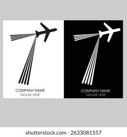Letter T Professional logo for all kinds of business. vector logo in black and white color.