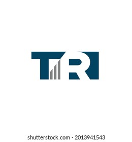 Letter T and R Logo design. Building Vector illustration.