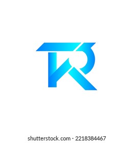 Letter T and R logo vector design initial logo TR