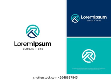Letter T and R monogram logo design. Business logo vector template