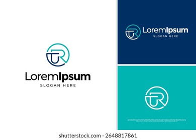 Letter T and R monogram logo design. Business logo vector template