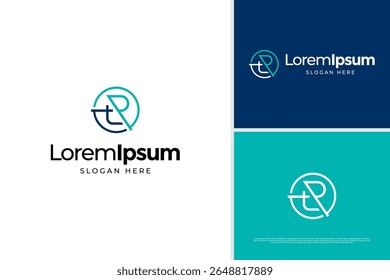 Letter T and R monogram logo design. Business logo vector template