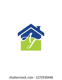 Letter A and T Real Estate Logo Icon 001