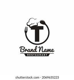 Letter T Restaurant Food Logo Design