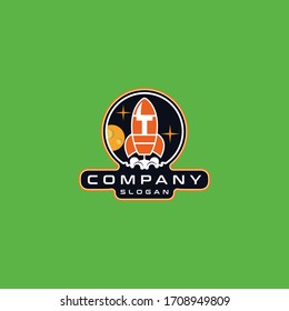 Letter T Rocket Logo Design vector template