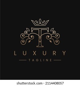 Letter T Royal Luxury Logo Design