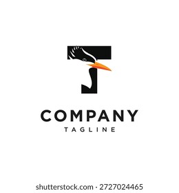 Letter T Royal tern Logo Icon Vector