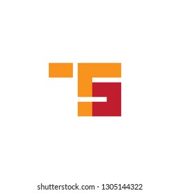 Letter t and s logo design