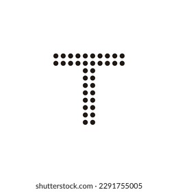Pantalla de la letra T, símbolo geométrico de tecnología simple vector de logotipo