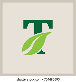 Letter T Shape Nature Logo Stock Vector (Royalty Free) 704498893 ...