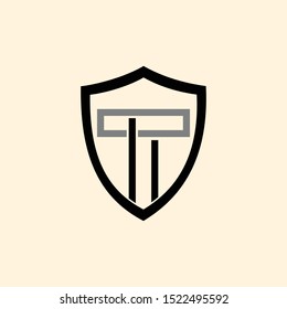 Letter T Shield Abstract Creative Business Logo