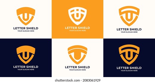 letter T shield combination logo for safety inspiration logo