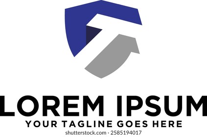 Letter T Shield logo design