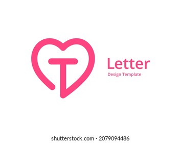 Letra T con elementos de plantilla de diseño de icono de logotipo de escudo