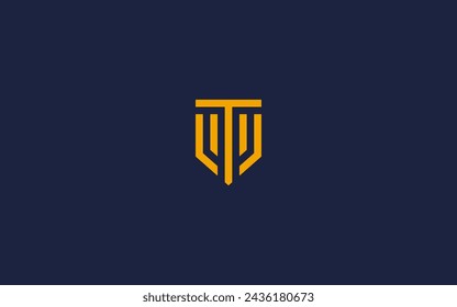 letter t with shield logo icon design vector design template inspiration