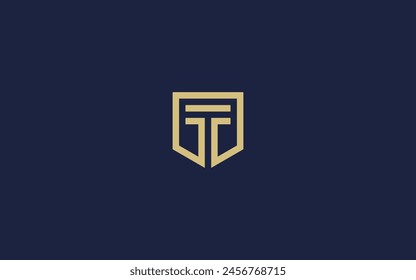 letter t with shield logo icon design vector design template inspiration