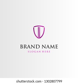 Letter T Shield Protection Abstract Creative Modern Business Logo