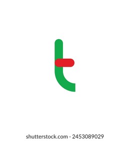 letter t simple capsule logo symbol vector