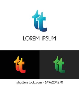 Letter T simple logo icon design vector